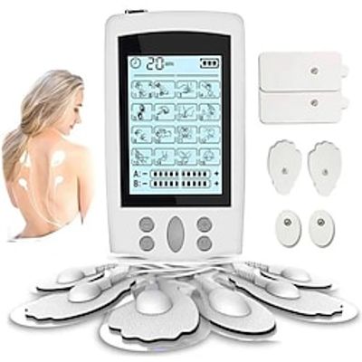 Rechargeable 16 Modes Dual Output Health Care Body Massage Electric EMS Muscle Stimulator TENS Unit Electronic Pulse Physiotherapy Massager Lightinthebox