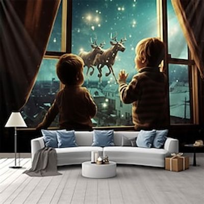Christmas Children Reindeers Hanging Tapestry Wall Art Xmas Large Tapestry Mural Decor Photograph Backdrop Blanket Curtain Home Bedroom Living Room Decoration Lightinthebox Christmas Children Reindeers Hanging Tapestry Wall Art Xmas Large Tapestry Mural Decor Photograph Backdrop Blanket Curtain Home Bedroom Living Room Decoration Lightinthebox