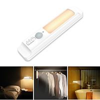 Wireless Smart PIR Motion Warm Light Sensor LED Cabinet Night Light Battery Powered for Bedroom Stair Lightinthebox - thumbnail