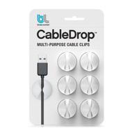 Bluelounge Cabledrop Cable Organizer White (6 Pack)