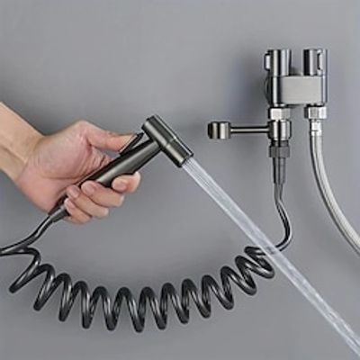 Toilet Hand Held Bidet Faucet Sprayer Bidet Set Sprayer Gun Toilet Spray For Bathroom Self Cleaning Shower Head (with 78 Inch Extension Pipe And Dual Control Angle Valve) Lightinthebox