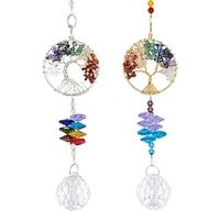 2pc amazon's new tree of life crystal lighting pendant car pendant wedding crystal pendant miniinthebox - thumbnail