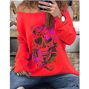 Skull Masquerade Ugly Christmas Sweater  Sweatshirt Women's Christmas Christmas Carnival Masquerade Adults Party Christmas Polyester Top Lightinthebox