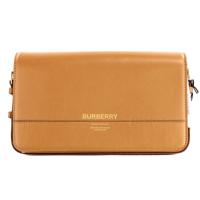 Burberry Grace Small Nutmeg Smooth Leather Flap Crossbody Clutch Handbag Purse (33147)