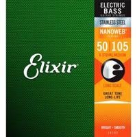 Elixir Strings 14202 Electric Bass Guitar 5-String Nanoweb Long Scale Light - .045-.130