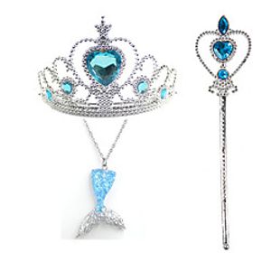 Princess Holiday Jewelry Girls' Movie Cosplay Cosplay Costume Party Purple Red Blue Necklace Tiaras Wand Christmas Children's Day New Year Plastics miniinthebox
