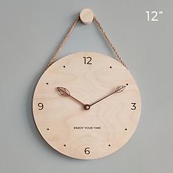 Wall Clock Wall Wooden Battery Operated Bedroom Living Room Office Silent Quartz Modern Creative Rope Home Decoration 12 Inch Lightinthebox