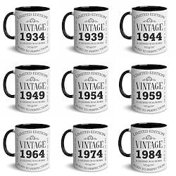 1pc Birthday Mugs Gifts For Men and Women Ceramic 1984 Coffee Mugs 40th Birthday Gift Ideas 40 Year Old Birthday Gifts for Mom Dad Family Birthday Valentine Christmas Lightinthebox