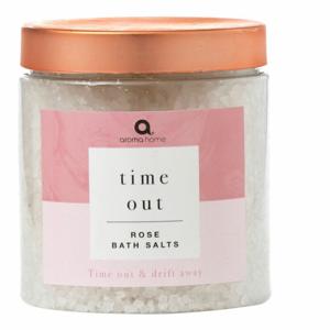 Aroma Home Time Out Rose Bath Salts Infused With Rose Fragrance Pink 680g