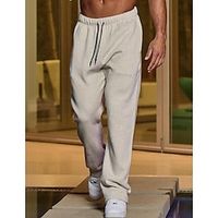 Men's Sweatpants Joggers Pocket Drawstring Elastic Waist Plain Comfort Breathable Outdoor Daily Going out 100% Cotton Fashion Casual Black Light Grey miniinthebox - thumbnail