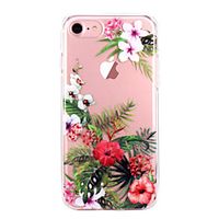Phone Case For Apple Back Cover iPhone X iPhone 8 Plus iPhone 8 iPhone 7 Plus iPhone 7 iPhone 6s Plus iPhone 6s iPhone 6 Plus iPhone 6 iPhone SE / 5s Ultra-thin Transparent Pattern Flower / Floral miniinthebox - thumbnail