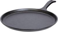 Lodge 26.7 cm , 10.5 inch Cast Iron Griddle Pre-Seasoned Round Cast Iron Pan Perfect For Pancakes, Pizzas, and Quesadillas, Black - L9OG3