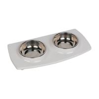 Pawsitiv Tile Dinner Set Bowls Small - White