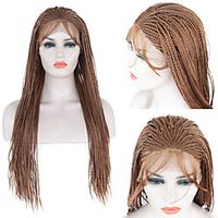 Synthetic Lace Front Wig Box Braids Braid Lace Front Wig Long Brown Synthetic Hair 1824 inch Women's Soft Adjustable Heat Resistant Brown miniinthebox - thumbnail