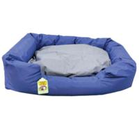 Nutrapet L-86Cm W-65Cm H-19Cm Lounger Bed Navy & Grey L