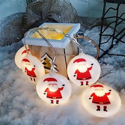 1.5m String Lights LED Christmas Decorative Battery Box Light String Creative Santa Claus Tree Penguin Cake Flashing Light Colorful Light  1 set Lightinthebox