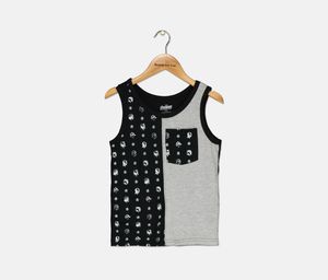 Boys Graphic Tank Top  Black/Grey