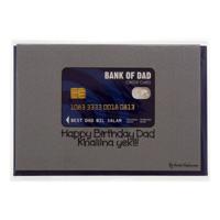 Mukagraf Bank Of Dad Happy Birthday Pap Greeting Card (17 x 11.5cm) - thumbnail