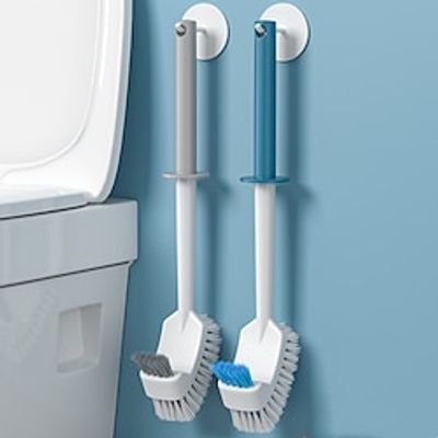 Toilet Brush With No Dead Corners Household Cleaning Washing Toilet Wall Hanging Plastic Long Handle Brush Toilet Brush Set Lightinthebox