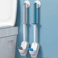 Toilet Brush With No Dead Corners Household Cleaning Washing Toilet Wall Hanging Plastic Long Handle Brush Toilet Brush Set Lightinthebox - thumbnail