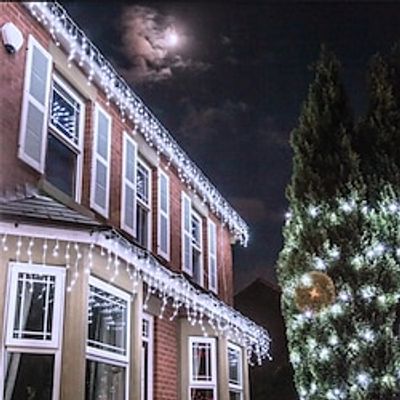 2pcs 1pcs LED Icicle String Lights 40.6m Christmas Curtain Fairy Lights Garland Outdoor For New Year Wedding Street Holiday Decor Lightinthebox