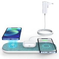 Choetech MagLeap 3 in 1 Magnetic Charging Pad For Apple iphone, Apple AirPods And Qi Enable Devices Green - T569-S