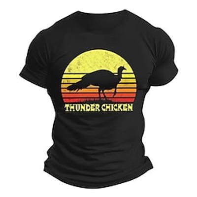 Bird Black White Burgundy T shirt Tee Men's Graphic Cotton Blend Shirt Sports Classic Shirt Short Sleeve Comfortable Tee Sports Outdoor Holiday Summer Fashion Designer Clothing S M L XL XXL XXXL Lightinthebox