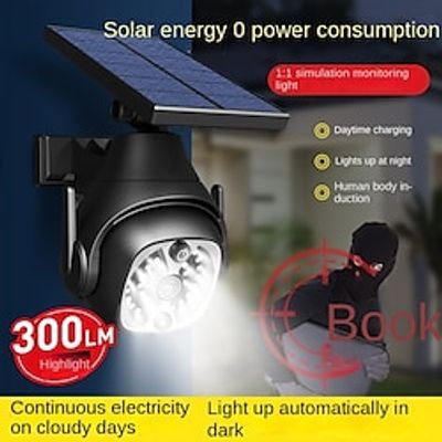 Outdoor LED Wall Lights Solar Simulation Monitoring Camera 30LEDs Courtyard Light Outdoor Waterproof Intelligent Human Body Sensing Wall Light Lightinthebox