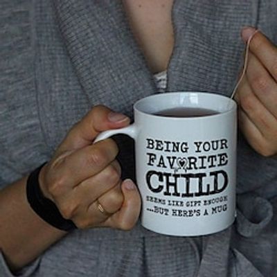 Being Your Favorite Child Coffee Mug Favorite Child Mug for Fathers Mothers Day Birthday Funny Gift for Dad Mom from Daughter Son Kids Great Gift Coffee Cup White 11oz Xmas Gift Lightinthebox