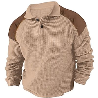 Men's Pullover Sweater Jumper Patch Sweater Knit Sweater Ribbed Knit Knitted Color Block Polo Collar Keep Warm Casual Daily Wear Vacation Clothing Apparel Fall Winter White Navy Blue M L XL Lightinthebox Men's Pullover Sweater Jumper Patch Sweater Knit Sweater Ribbed Knit Knitted Color Block Polo Collar Keep Warm Casual Daily Wear Vacation Clothing Apparel Fall Winter White Navy Blue M L XL Lightinthebox