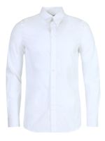 White Cotton Button-Down Shirt - thumbnail