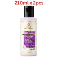 Khadi Organique Lavender Fairness Lotion( SLS & Paraben Free) 210ml (Pack Of 2)