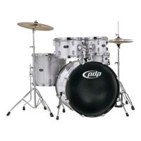 PDP Center Stage 5-Piece Drum Set With Hardware and Cymbals - Diamond Silver - thumbnail