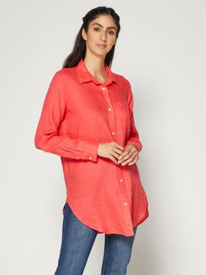 Oversized Linen Tunic Shirt Oversized Linen Tunic Shirt
