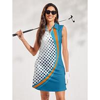 Women's Golf Dress Blue Sleeveless Ladies Golf Attire Clothes Outfits Wear Apparel Lightinthebox