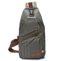 Men Canvas Travel Hiking Crossbody Bag Casual Sling Bag