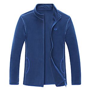 Men's Hoodie Jacket Hiking Windbreaker Hiking Fleece Jacket Winter Outdoor Thermal Warm Windproof Fleece Lining Quick Dry Outerwear Trench Coat Top Skiing Ski  Snowboard Fishing Blue Grey Black Red Lightinthebox