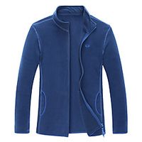 Men's Hoodie Jacket Hiking Windbreaker Hiking Fleece Jacket Winter Outdoor Thermal Warm Windproof Fleece Lining Quick Dry Outerwear Trench Coat Top Skiing Ski  Snowboard Fishing Blue Grey Black Red Lightinthebox - thumbnail