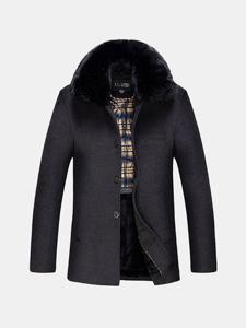 Winter Furry Collar Woolen Jacket