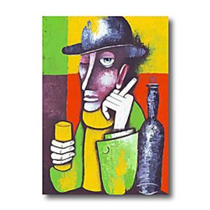 Stretched Oil Painting Hand Painted Canvas Abstract Comtemporary Modern High Quality Picasso Ready to Hang miniinthebox
