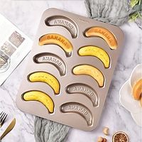 Banana Cake Mold, Carbon Steel Baking Pan, Household Non-stick Baking Pan, Fruit Shape French Dessert Mousse Molds, Chocolate Pastry Dessert Moulds Cakes Decorating Tool Lightinthebox - thumbnail