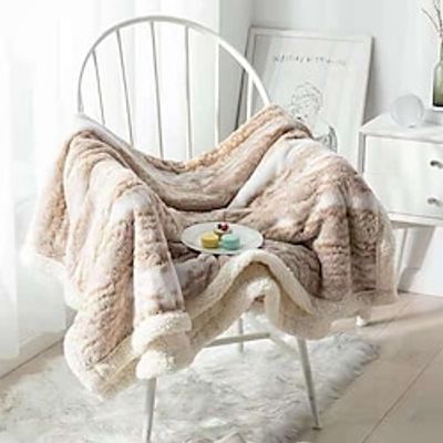 Sherpa Throw Blanket Tie-Dye Warm Cozy Throw Blankets for Sofa, Couch, Bed, Reversible Throws Fluffy Plush Flannel Fleece Blankets and Throws for Adults Women Men Lightinthebox