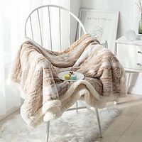 Sherpa Throw Blanket Tie-Dye Warm Cozy Throw Blankets for Sofa, Couch, Bed, Reversible Throws Fluffy Plush Flannel Fleece Blankets and Throws for Adults Women Men Lightinthebox - thumbnail