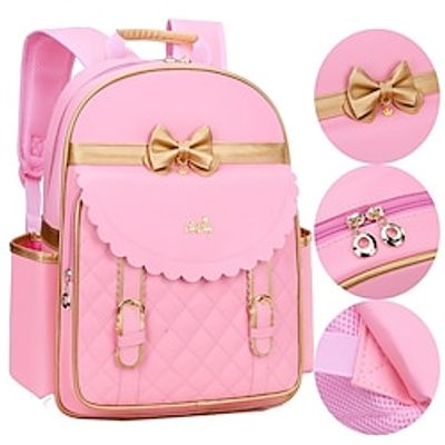 Children Princess Waterproof PU Backpack for Girls Elementary School Girl Bookbags Lightinthebox
