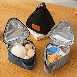 New Triangular Insulation Bag Mini Aluminum Foil Student Rice Ball Bag Cute Portable Lunch Box Outdoor Lunch Bag miniinthebox