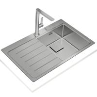 TEKA |Zenit RS15 1B 1D 86| Inset Stainless Steel Sink with one bowl and one drainer (Right hand) - thumbnail