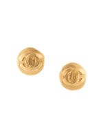 Chanel Pre-Owned 1995 CC button earrings - GOLD