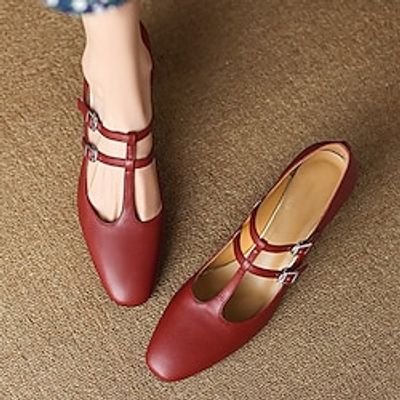 Women's French Classic Retro Black Red T-Strap Thick Heel Shoes Lightinthebox Women's French Classic Retro Black Red T-Strap Thick Heel Shoes Lightinthebox