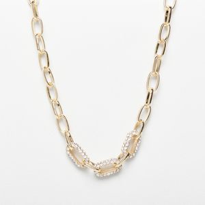 Stone Studded Link Chain Necklace