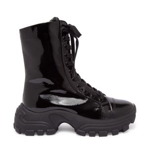 Leather combat boots